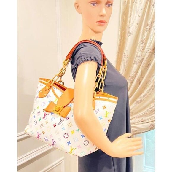 Louis Vuitton Annie GM Shoulder Bag Takashi Murakami Multicolore Mint Condition - Picture 8 of 8